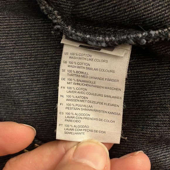 EUC H&M Dark Blue Denim Jacket size Medium - Picture 7 of 8